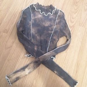 Shein tie dye brown turtleneck, medium size